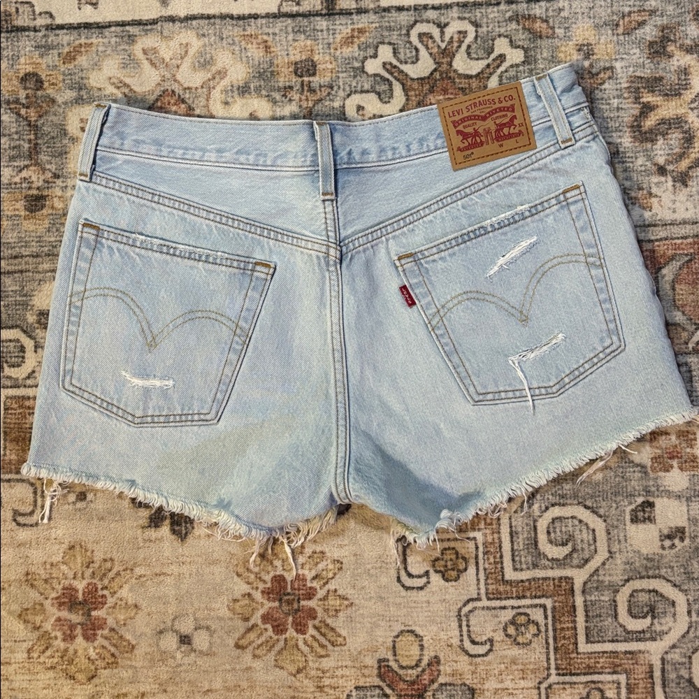 Levi's Light Blue Denim Cutoff Shorts